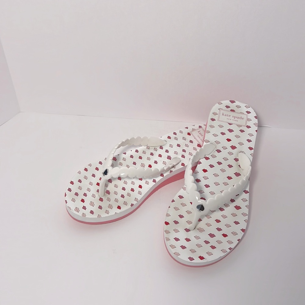 Kate Spade White and Pink Sandals